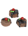 Set 3 tortini al cioccolato ø 1,5 cm per presepe Mondo Presepi