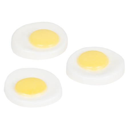 Conjunto de 3 huevos fritos ø 2cm para belén Mondo Presepi