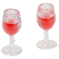 Set of two full glasses cm 3h for nativity scene Mondo Presepi