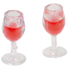 Set of two full glasses cm 3h for nativity scene Mondo Presepi 2