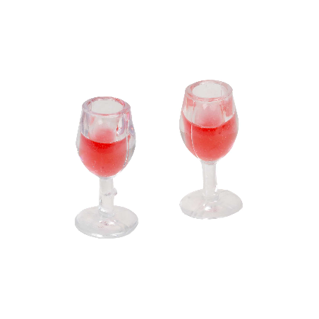 Set of two full glasses cm 3h for nativity scene Mondo Presepi