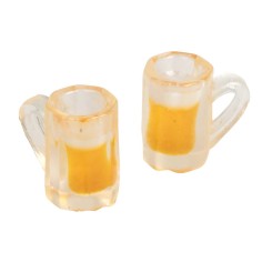 Set 2 boccali di birra cm 1,5h per presepe Mondo Presepi 2