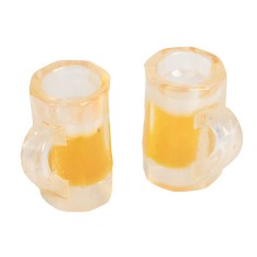 Set of 2 beer mugs 1.5 cm high for nativity scene Mondo Presepi