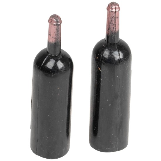 Set de 2 botellas de vino de 5 cm de altura para belén Mondo Presepi