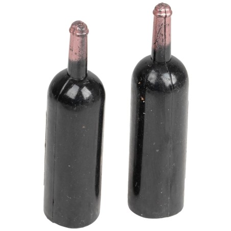 Set de 2 botellas de vino de 5 cm de altura para belén Mondo Presepi