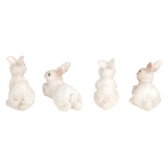 Set of 4 resin rabbits in various poses for nativity scene Mondo Presepi 2