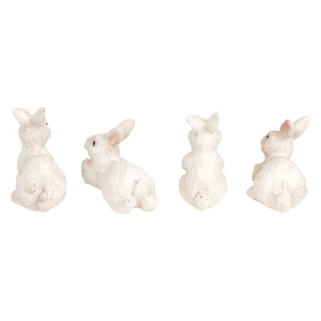 Set of 4 resin rabbits in various poses for nativity scene Mondo Presepi
