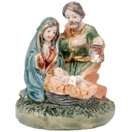 Nativity 3 subjects block 2.5 cm in resin