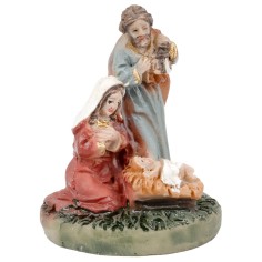Natividad 3 sujetos bloque con José de pie 2,5 cm en PVC 2
