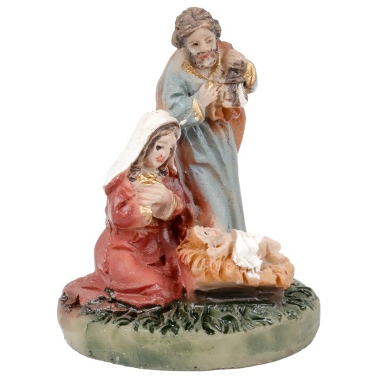 Natività 3 soggetti blocco con Giuseppe in piedi 2,5 cm in Pvc