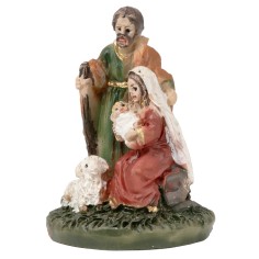 Natività 3 soggetti blocco con Bambinello in braccio 2,5 cm in