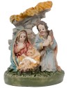 Natività 3 soggetti blocco con muro dietro 2,5 cm in resina per