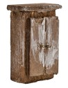 Armario de madera sin tratar con dos puertas de 5,5 cm de altura