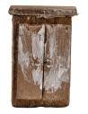 Raw wood cabinet with two doors 5.5h cm for Mondo nativity scene