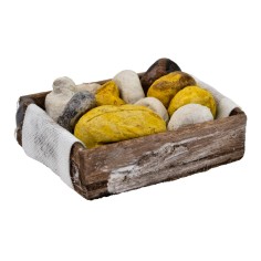 Cesta con prodotti assortiti 5x4x2h cm per presepe Mondo Presepi 2