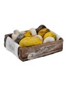Cesta con prodotti assortiti 5x4x2h cm per presepe Mondo Presepi