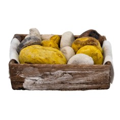 Cesta con prodotti assortiti 5x4x2h cm per presepe Mondo Presepi