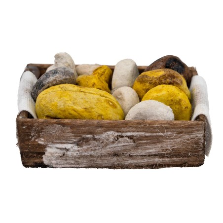 Basket with assorted products 5x4x2h cm for nativity scene Mondo Presepi