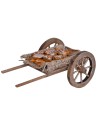 Wooden cart with bread rolls for nativity scene Mondo Presepi
