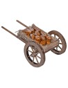 Carretto in legno con pane cm 14x7x5,5 h