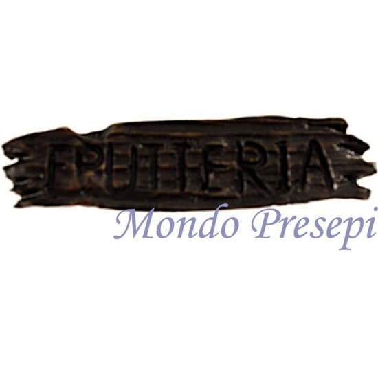 Insegna Frutteria in resina Mondo Presepi