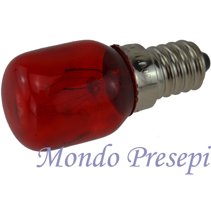 Lampada rossa 15W - E14 Mondo Presepi