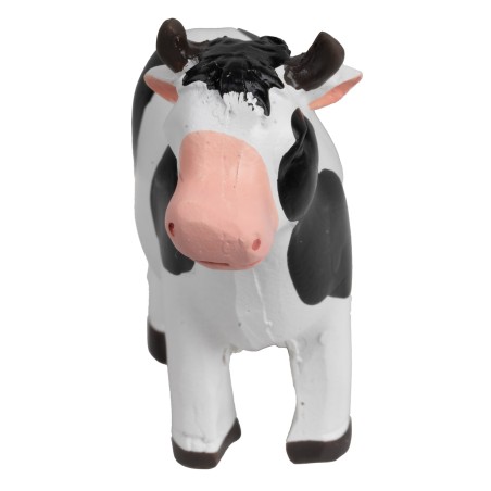 Stylized resin cartoon-style cow for Mondo nativity scene