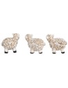 Set of 3 resin sheep cartoon style for nativity scene Mondo Presepi