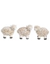 Set of 3 resin sheep cartoon style for nativity scene Mondo Presepi