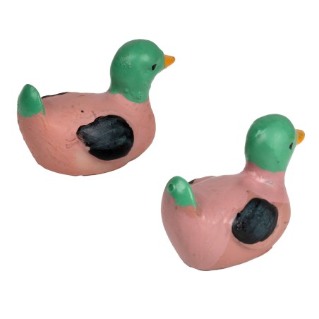 Set 2 anatre rosa senza base per presepe Mondo Presepi