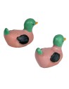 Set of 2 pink ducks without base for nativity scene Mondo Presepi