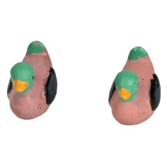 Conjunto de 2 patos rosa sin base para belén Mondo Presepi