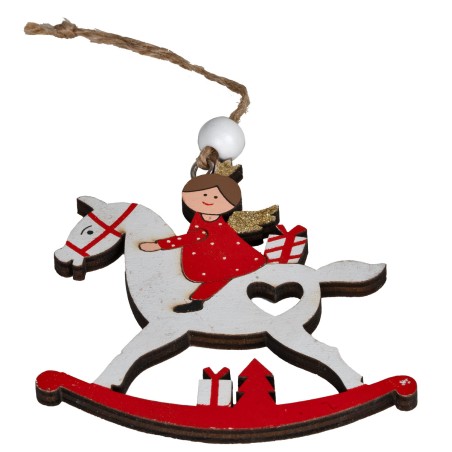 Set 2 angeli cm 8x9 h per albero di natale per presepe Mondo