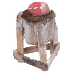 Tajo de carnicero de madera con carne de 5,5 cm de altura para belén Mondo