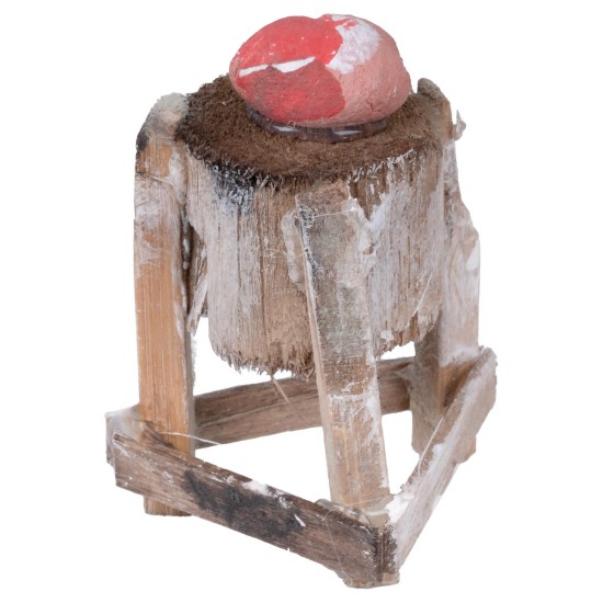 Ceppo macellaio in legno con carne cm 5,5 h