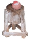 Wooden butcher block with meat cm 5.5h for Mondo nativity scene