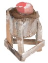 Tajo de carnicero de madera con carne de 5,5 cm de altura para belén Mondo