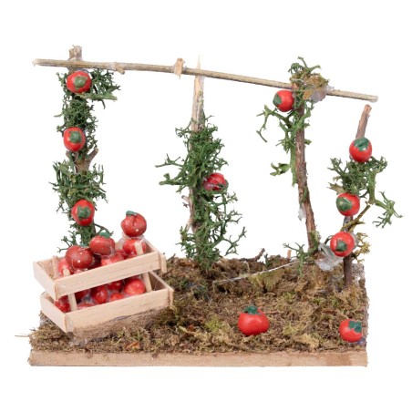 Orto di pomodori cm 10x8x9h per presepe Mondo Presepi
