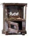 Chicken coop with eggs and hen cm 8.5x5.5x10 h for Mondo nativity scene