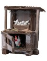 Pollaio con uova e gallina cm 8,5x5,5x10 h per presepe Mondo