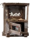 Chicken coop with eggs and hen cm 8.5x5.5x10 h for Mondo nativity scene