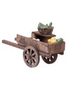 Carrito de madera con productos varios para belén Mondo Presepi