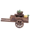 Carrito de madera con productos varios para belén Mondo Presepi