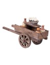 Wooden cart with bottles for nativity scene Mondo Presepi
