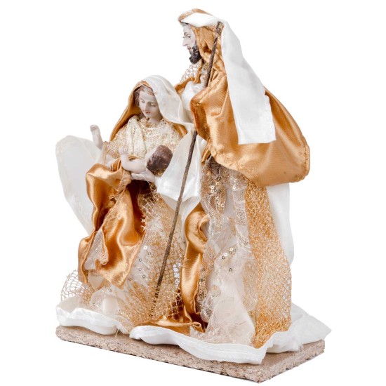 Resin nativity with fabric clothes cm 15x20 h for
