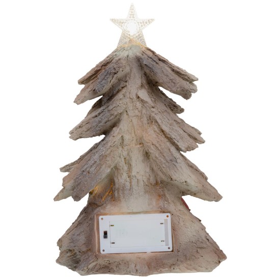 Natividad en bloque con forma de árbol de navidad con estrella