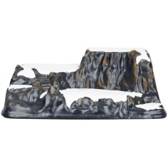 Escenario de montaña parcialmente nevado para decoraciones 52x37x19 cm