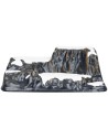 Mountain scenario partly snow-covered for decorations 52x37x19 cm