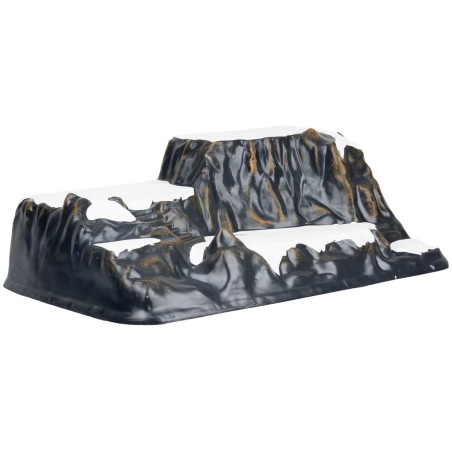 Mountain scenario partly snow-covered for decorations 52x37x19 cm