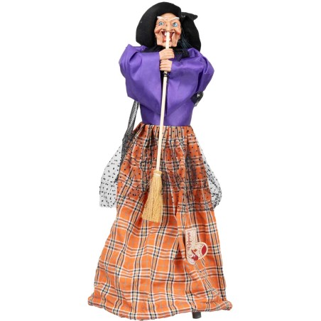 Befana con luces y sonidos 70 cm para belén Mondo Presepi